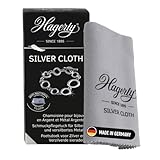 Hagerty Silver Cloth Schmuck Reinigungstuch 36x30cm I imprägniertes Tuch aus Baumwolle I effektives Silberputztuch mit Anlaufschutz zur Reinigung von Silberschmuck und Versilbertem