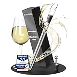 SilverRack Weinkühler Stab mit Ausgießer - Kühlstab für Weinflaschen aus Edelstahl - Wine Chiller Stick - Weinkühlstab Geschenkset - Weinstab Kühler mit Weinausgießer Set - Flaschenkühler