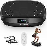 FLYBIRD Vibrationsplatte Testsieger 2025,120 Leistungsstarke einstellbare Geschwindigkeiten,150KG Tragkraft,Ganzkörper-Training mit Fernbedienung für Frauen Muskelaufbau & Lymphdrainage