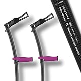 INDESmed Unterarmgehstützen aus 100 % Kohlefaser, die weltweit leichteste Krücke (1 Paar/2 Einheiten), präzise verstellbarer Griff, ergonomisches Design verhindert Sehnenscheidenentzündung und