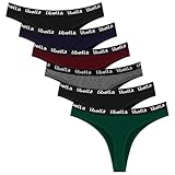 L&K-II Damen Tanga Strings aus Baumwolle Atmungsaktive Unterwäsche 6er Pack 3207 Classic Mehrfarbig M