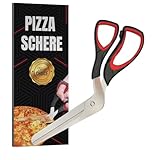 Raafi Lebensmittelecht Scharf Pizzaschere zum Schneiden von Pizza wie ein Profi, ohne den Belag zu entfernen. Pizzaschere Spülmaschinenfest.Weicher Griff und multifunktionale Küchenschere 27 cm lang