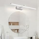 Moderne LED Badezimmer Spiegel Wandlampe 180° drehbar Acryl & Eisen Stilvolle Innenbeleuchtung für Waschtisch Schlafzimmer Wohnzimmer Korridor 80cm Helles Weiß Licht