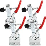 ZKSMNB Kniehebelspanner Schnellspanner, 4Pcs Toggle Clamp GH-201-B, 90kg Fassungsvermögen, Geeignet für Schleifwerkzeugbau, Holz- und Metallverarbeitung