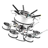 Fondue-Feuerkessel – Fonduetopf-Set, Edelstahltopf | Robuster Eiskäse-Hot-Pot-Kessel, multifunktionaler rotierender Käse-Hot-Pot-Kessel, rotierendes Käsefondue-Set für Fleisch, Schokolade
