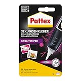 Pattex Creative Pen, Sekundenkleber extra stark und präzise für punktgenaues Dosieren, Superkleber Stift für Materialien wie Holz, Gummi und Porzellan, 1 x 3g