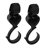 HAPINARY 2 Stück Herzförmige Drehbare Kinderwagenhaken Robuste Stroller Clips mit Sanftem Schutz für Taschen und Einkäufe Einfache Montage Kompakt und Reisetauglich