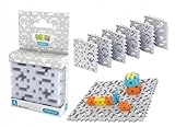 Meli Basic Grundplatte Grau – 6er-Set Baustein-Platten (8,4 × 8,4 cm) – Stecksystem für stabile Konstruktionen – Kompatibel Bausteinen – Kreatives Spielzeug für Kinder ab 3 Jahren