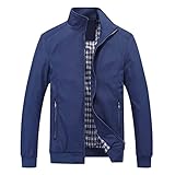 Wasserdichte Herren-Jacke mit Reißverschluss, leichte Jacken, lässige Sommer-Bomberjacken, lässiger Mantel, Windbreaker, dünner Outdoor-Top-Stehkragen, wasserabweisend, Softshell-Fahrradmantel