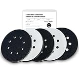 5 Stück Klett-Schleifteller 125mm, Zubehör für Exzenterschleifer, Schwamm Schleifen Soft Pad, Interface Kissen Pad, Spezielle Ersatzpads für Schleifmaschinen (8 Löcher)