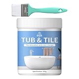 Fliesen -Refinishing -Set - Bad Fliesenfarbe Kit | Wasser Auf Wasserbasis Niedriger Geruchsspüle Farbe | Schnelltrocknungs-Bademittel-Refinanzierungs-Kit | Langlebige Wasserdichte Beschichtung Für Wän