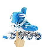 Aramox 2-in-1-Rollschuhe, Verstellbare Outdoor-Skates mit Blinkenden Rädern für und Erwachsene, Vierrad-Skates mit Bequemer Polsterung (Rote Full-Flash-Schuhe #02)