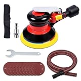 Professioneller Luft-Exzenterschleifer, Dual-Action-Pneumatikschleifer, vibrationsarm, strapazierfähig, Anschluss an Staubsauger