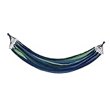 Toyvian Outdoor Hängematte Canvas und Verstärkte Schaukelsitz Hängematte für Camping und Reisen für Erwachsene und Gestreift