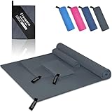 Flaveano Mikrofaser Handtuch Schnelltrocknend, Reisehandtuch 3er Set (180x90cm, 80x40cm, 50x30cm), Outdoor Handtuch, Badetuch, Handtücher, Sporthandtuch, Strandtuch