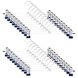 20 Stück Hosenbügel Klemmbügel, Ungefähr 30cm Kleiderbügel Hosen Metall, Hosenkleiderbuegel Haken,mit 360° Drehbar Haken,Lagerung für den Hausgebrauch Hosenhalter Rockhalter,Blau