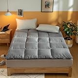 Superweiche Dreidimensionale Futonmatratze Aus Federsamt, Japanische Bodenmatte, Faltbare Matratze, Einzel- Und Doppelmatratze, Geeignet For Schlafzimmer, Boden, Sofa, Schlafsaal(Grey,180*200cm)
