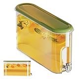 Wasserspender Kühlschrank –34x18x9,5cm 4L Krugc Auslaufbehälter ideal für Küche, Zuhause, Camping, Feiern | Kühlschranks-Saftspender zur Erfrischung, Saft- und Wasserlagerung, praktisches Design