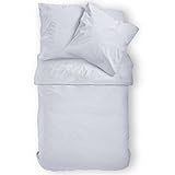 2-teilige **MÜSKAAN** Renforcé Bettwäsche 135x200 UNI Farbe (Weiß)