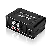 ATNEDCVH Kleiner Mini-Stereo-Audio-Vorverstärker, Kopfhörerverstärker, Gewinn 20 dB Phono-Plattenspieler, Phonograph-Vorverstärker, Dual-OP-Verstärker NE5532 mit 3,5 mm Cinch-Eingang auf 3,5 mm