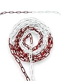 to do home 5m Stahlkette Warnkette Ø5mm - Rot-weiß - verzinkter Stahl - bestens für Baustellen, Parkplätze, Events, Veranstaltungen, Jahrmärkte