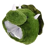 SAFIGLE Wasserhahnhut Lustiger Hut hut Tierkopf Accessoire kopfschmuck party Plüsch Karikatur Gans Schaum Maske Tierkostüm für Erwachsene Partygeschenk PP Baumwolle Green
