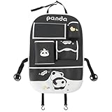 Auto-Rücksitz-Organizer, niedlicher Panda-Auto-Rücksitz-Organizer, multifunktionaler Auto-Mülleimer, Fahrzeug-Rücksitz-Organizer, Auto-Rücksitzschutz für LKWs