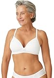 Naturana® Soft-BH ohne Bügel mit Schale [Cup A-D] Optimaler Sitz & maximaler Halt Dank Schnittführung & Breiten Trägern I T-Shirt BH I BH Damen ohne Bügel I BH bügellos 90 Weiss A