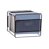 Mind Reader Ordner-Organizer zum Aufhängen, Desktop-Organizer, Aufbewahrung, Büro, Metallgeflecht, 33 Zoll L x 9,75 Zoll B x 10,25 Zoll H, Schwarz