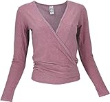 GURU SHOP Wickelshirt, Pullover, Wickeljacke, Yogashirt - Altrosa, Damen, Synthetisch, Size:S
