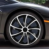 Radkappen Radzierblenden Quad Bicolor Silber Schwarz 4 Stück (17 Zoll)