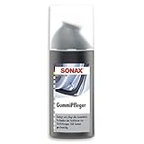 SONAX GummiPfleger mit Schwammapplikator (100 ml) reinigt, pflegt & hält alle Gummiteile elastisch, verhindert festfrieren & festkleben von Gummidichtungen | Art-Nr. 03401000, 100ml (1er Pack)
