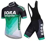 HOMTOL Fahrradtrikot Set Herren Kurzarm Trikot Herrentrikot Radhose Radtrikot Fahrradbekleidung Schnelltrocknend Atmungsaktiv mit 3D Sitzpolster für Rennrad MTB