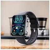 Wizvox Smart Watch Herren, Blutdruckmessgerät Uhr Herren Smart Notifications, 𝐁l𝐮𝐭𝐳𝐮𝐜𝐤𝐞𝐫uhr Alltagsleben F06,A