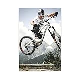 GAHCWB Exklusive Kunst, Extremsport-Poster, Abenteuer-Radfahrer, Fabio Wibmer, Freiheit, wilder Vibe, erstaunlicher Jungenzimmer, Hochformat, Poster, Schlafzimmer, Dekoration, Landschaft, Büro