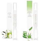 2 Stück Nagelhautölstifte für die Nagelpflege, Nagelhautrevitalisierungsölstift mit Weicher Bürste, Nagelhautöl zur Verhinderung von Nagelrissen und Trockenheit (Aloe & Jasmin Geschmack)