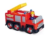Simba 109252505 - Feuerwehrmann Sam Jupiter, kindliche Version, mit Figur 7cm, Spielzeugauto 17cm, Feuerwehrauto, ab 3 Jahren, Gelbe