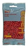 Hama Perlen Beutel | ca.1000 Midi Fuse Perlen | Mosaik Deko Kunst & Basteln für kreative Kinder ab 5 Jahren | Kirschrot