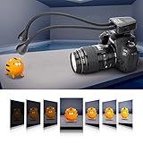 JJC Makro Arm Licht, LED Kamera Licht mit Integriertem Akku, 5600K 24000Lux 10 Stufen einstellbare Helligkeit Beleuchtung Cold Shoe Mount 1/4 Schraube Lampe passt Close-up Fotografie
