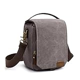 S-ZONE Kameratasche Kleine DSLR SLR Wasserabweisende Canvas Fototasche Schultertasche Kameratasche zum Umhängen für Fotografen