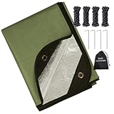 BESTHUNTINER Notfalldecke Rettungsdecke-Multifunktionale Isolierte reflektierend Plane,Thermische Decke 150cmx213cm Wasserdicht für Rettung,Camping,Wandern.