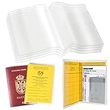 Impfpass Hülle 4er Set Neuer Impfpass (93 mm x 130 mm) Schutzhülle für 2021 neu Internationaler Impfpass Impfausweis, Reißfeste Impfpasshülle/Ausweishülle ​für internationales Impfbuch (4er Set)…