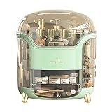 Wuciray Make Up Aufbewahrung Cosmetic Organizer Kosmetik Schminktisch mit Deckel Schubladen Grosse Kapazität Kosmetik Organizer Aufbewahrung mit Deckel
