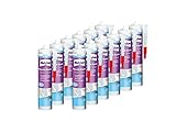 Metylan Wand und Decke Struktur-Acryl, dehnfäige Dichtmasse für Anschlussfugen, 12x300 ml