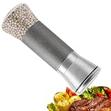 Kleine Pfeffermühle | Edelstahl Pfeffermühle Einstellbare Chili- | Manuelle Mahlwerk Flasche, Pfeffer Chili Mühlen für Meersalz, Kreuzkümmel, Pfeffer