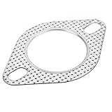 Auspuff Dichtung, Metall 2 Löcher Universal Ersatz, Auspuff Dichtung Verstärkter Rohr Dichtung für 2,25 Zoll/57mm Flansch Gemeinsame Turbo Fahrzeug