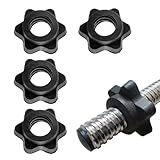Hantelmutter, Hantelscheiben Set, 4 Stück 20KG Langhantel Sicherungsmuttern Hantelscheibenklemmen PVC Sechskantmuttern Hantelscheibenkragen für Gewichtheben und Fitnesstraining