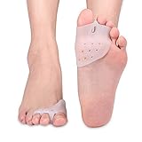 Hallux Valgus Bandage Hallux Valgus Zehenspreizer Silikon Bunion Korrektur Hammer Toe Corrector mit Vorfußkissen Kissen und Lüftungsöffnungen für Hallux Valgus Schmerzlinderung(1 Paar)