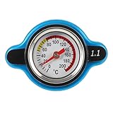 CONGARTENO Kfz Wassertemperaturanzeige aus Abs Aluminiumlegierung Kühler Temperaturmesser für Wasserkühlsystem Kompatibel mit Verschiedenen Fahrzeugmodellen