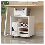 VEXDOSLE Druckerhalter, Druckerständer, Büro, Laser-Multifunktionsdrucker, Kopierer, Scanner, Regal, Multifunktions-Aufbewahrungsregal, Computer-Hauptrahmen, Druckerregal (weiß)
